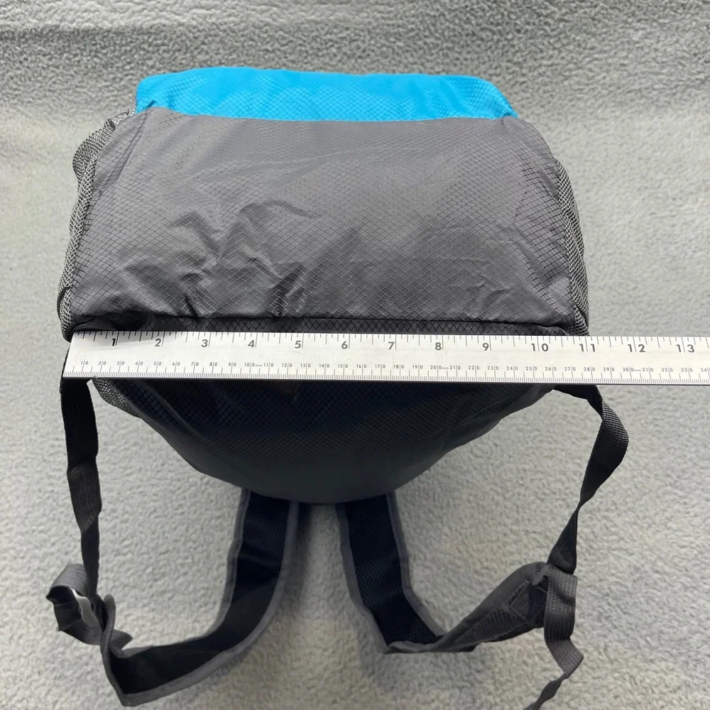 EASYFUN Packable Blue Grey Unisex One Size Hiking Travel Backpack Ripstop Nylon